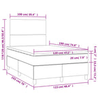 Boxspringbett mit Matratze Creme 120x190 cm Stoff