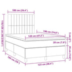 Boxspringbett mit Matratze Dunkelgrau 120x190 cm Stoff