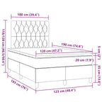 Boxspringbett mit Matratze Taupe 120x190 cm Stoff