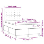 Boxspringbett mit Matratze Schwarz 120x190 cm Stoff