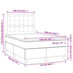 Boxspringbett mit Matratze Schwarz 120x190 cm Kunstleder