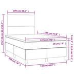 Boxspringbett mit Matratze Dunkelgrau 120x190 cm Samt