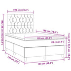 Boxspringbett mit Matratze Dunkelgrün 120x190 cm Samt