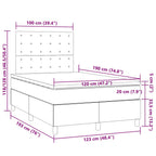 Boxspringbett mit Matratze Dunkelgrau 120x190 cm Samt