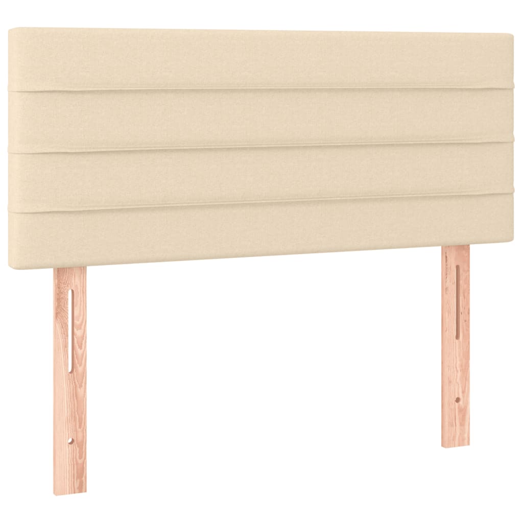 Boxspringbett mit Matratze & LED Creme 120x190 cm Stoff