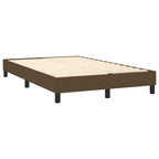 Boxspringbett mit Matratze & LED Dunkelbraun 120x190 cm Stoff