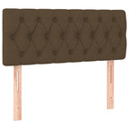 Boxspringbett mit Matratze & LED Dunkelbraun 120x190 cm Stoff