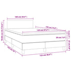 Boxspringbett mit Matratze & LED Dunkelgrau 120x190 cm Stoff