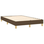 Boxspringbett mit Matratze & LED Dunkelbraun 120x190 cm Stoff