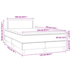 Boxspringbett mit Matratze & LED Dunkelgrau 120x190 cm Stoff