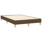 Boxspringbett mit Matratze & LED Dunkelbraun 120x190 cm Stoff