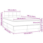 Boxspringbett mit Matratze & LED Dunkelbraun 120x190 cm Stoff