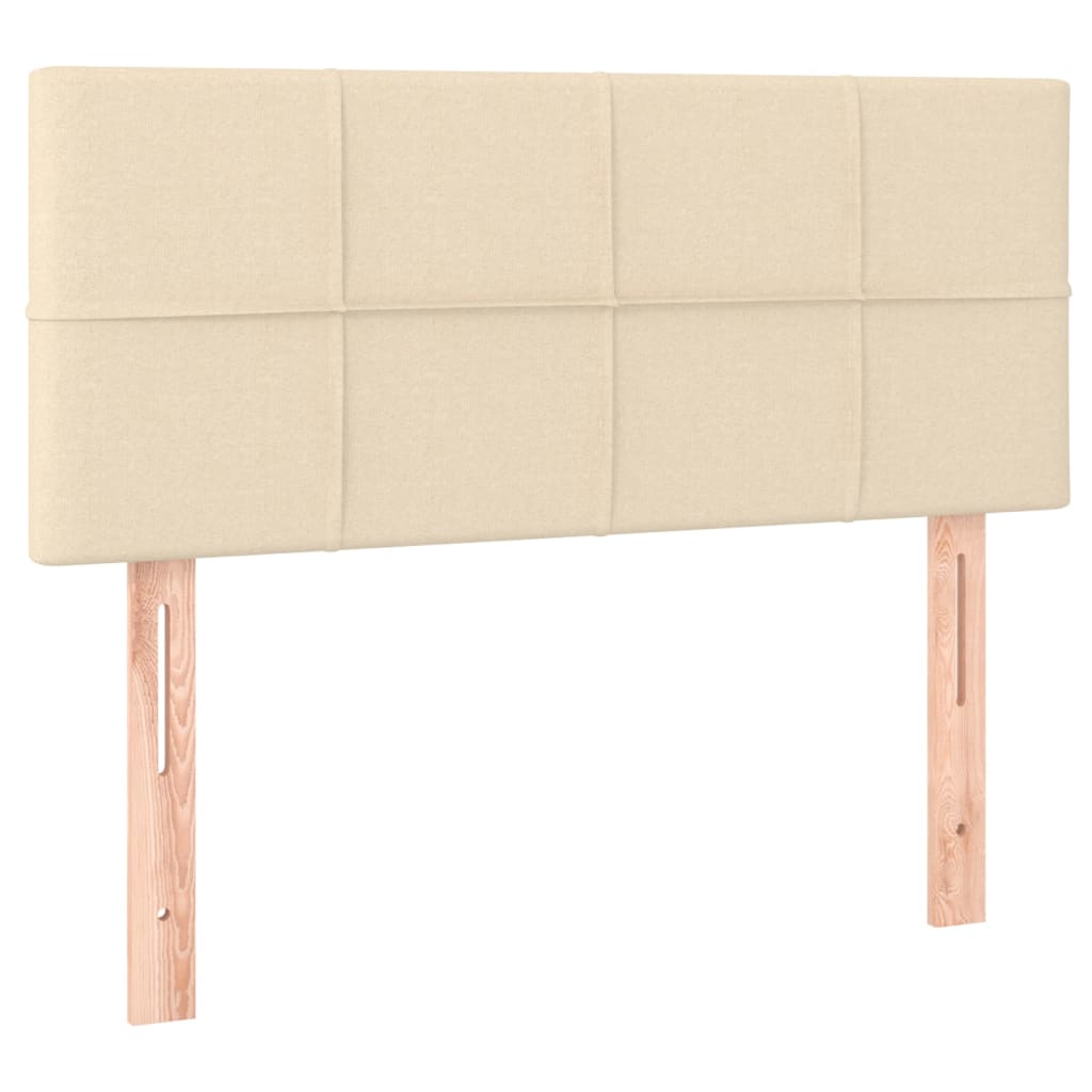 Boxspringbett mit Matratze & LED Creme 120x190 cm Stoff