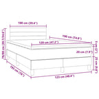 Boxspringbett mit Matratze & LED Dunkelbraun 120x190 cm Stoff