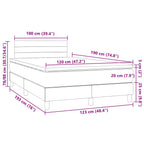 Boxspringbett mit Matratze & LED Blau 120x190 cm Stoff