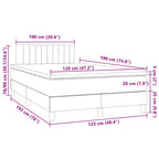 Boxspringbett mit Matratze & LED Schwarz 120x190 cm Stoff