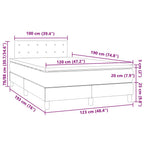 Boxspringbett mit Matratze & LED Schwarz 120x190 cm Stoff