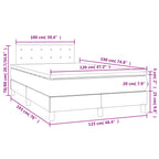 Boxspringbett mit Matratze & LED Taupe 120x190 cm Stoff