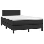 Boxspringbett mit Matratze & LED Schwarz 120x190 cm Kunstleder