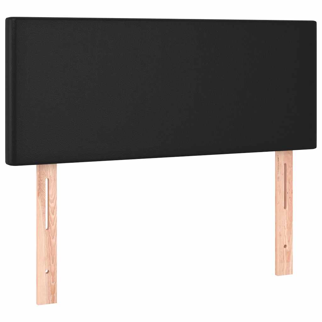 Boxspringbett mit Matratze & LED Schwarz 120x190 cm Kunstleder