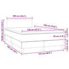 Boxspringbett mit Matratze & LED Weiß 120x190 cm Kunstleder