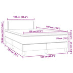 Boxspringbett mit Matratze & LED Schwarz 120x190 cm Kunstleder