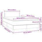 Boxspringbett mit Matratze & LED Dunkelblau 120x190 cm Samt