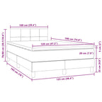 Boxspringbett mit Matratze & LED Dunkelblau 120x190 cm Samt