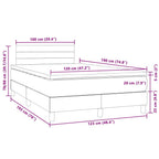 Boxspringbett mit Matratze & LED Dunkelgrau 120x190 cm Samt