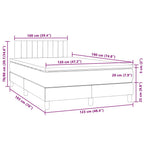 Boxspringbett mit Matratze & LED Dunkelgrau 120x190 cm Samt