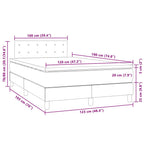 Boxspringbett mit Matratze & LED Hellgrau 120x190 cm Samt