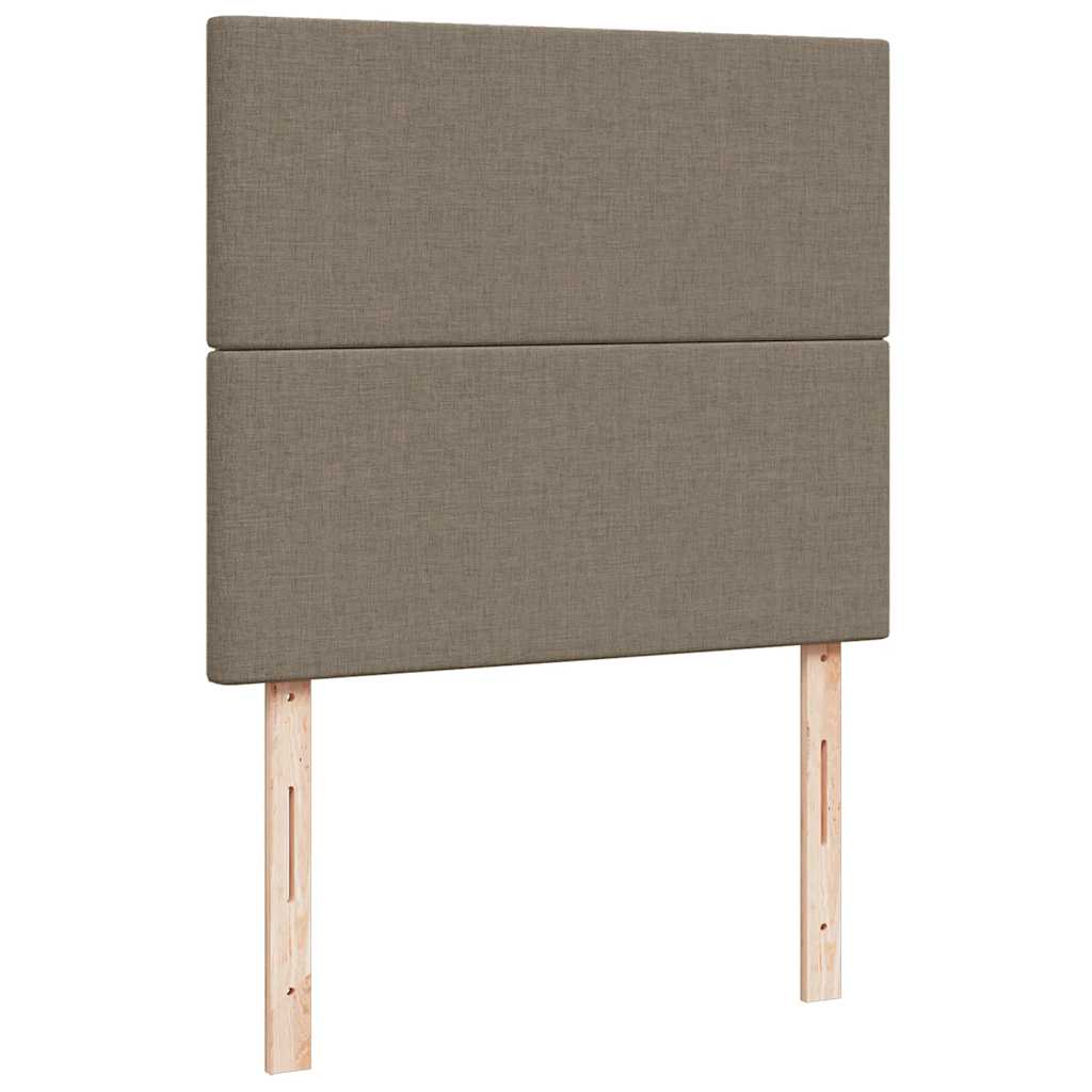 Boxspringbett mit Matratze & LED Taupe 120x190 cm Stoff