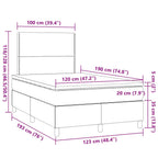 Boxspringbett mit Matratze & LED Schwarz 120x190 cm Stoff