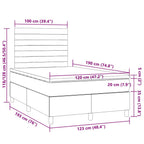 Boxspringbett mit Matratze & LED Taupe 120x190 cm Stoff