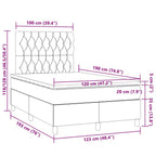Boxspringbett mit Matratze & LED Blau 120x190 cm Stoff