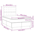 Boxspringbett mit Matratze & LED Schwarz 120x190 cm Stoff