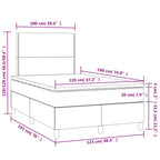 Boxspringbett mit Matratze & LED Schwarz 120x190 cm Samt