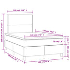 Boxspringbett mit Matratze & LED Rosa 120x190 cm Samt