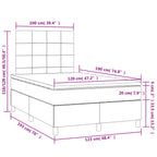 Boxspringbett mit Matratze & LED Schwarz 120x190 cm Samt