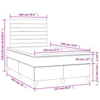 Boxspringbett mit Matratze & LED Dunkelgrün 120x190 cm Samt