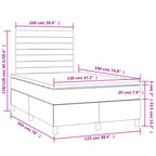 Boxspringbett mit Matratze & LED Dunkelblau 120x190 cm Samt