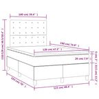 Boxspringbett mit Matratze & LED Dunkelgrün 120x190 cm Samt