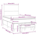 Boxspringbett mit Matratze Blau 120x190 cm Stoff