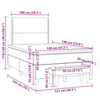 Boxspringbett mit Matratze Taupe 120x190 cm Stoff