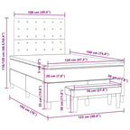 Boxspringbett mit Matratze Dunkelbraun 120x190 cm Stoff