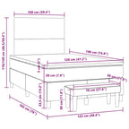 Boxspringbett mit Matratze Schwarz 120x190 cm Samt