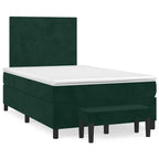 Boxspringbett mit Matratze Dunkelgrün 120x190 cm Samt