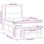 Boxspringbett mit Matratze Schwarz 120x190 cm Samt