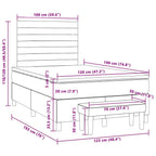 Boxspringbett mit Matratze Rosa 120x190 cm Samt