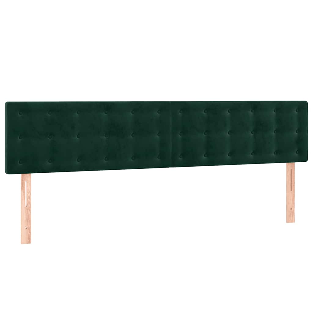 Boxspringbett mit Matratze Dunkelgrün 120x190 cm Samt